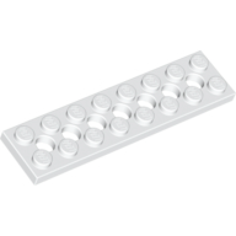 Technic, Plaat 2x8 met 7 gaten White